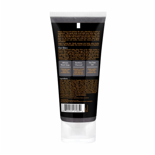Shea Moisture African Black Soap Bamboo Charcoal Body Scrub Perspective: back