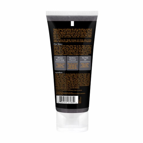 Shea Moisture African Black Soap Bamboo Charcoal Body Scrub Perspective: back