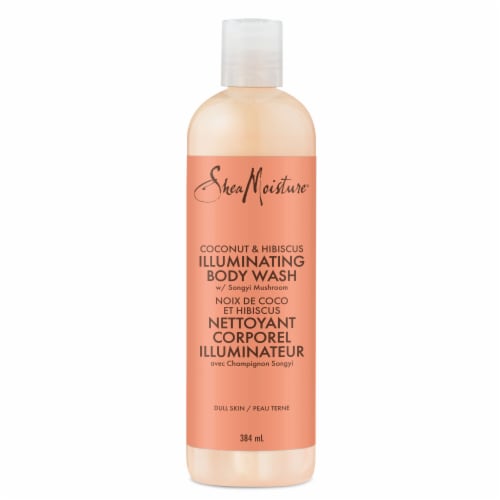 Shea Moisture Coconut & Hibiscus Illuminating Body Wash Perspective: back