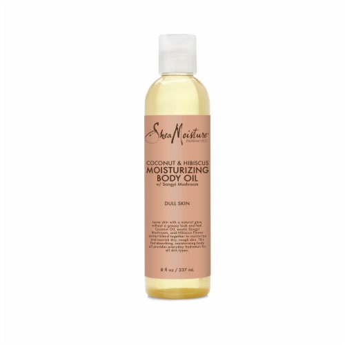 Shea Moisture Coconut & Hibiscus Bath Body & Massage Oil Perspective: back