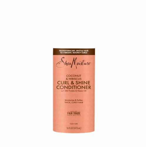 Shea Moisture® Coconut & Hibiscus Curl & Shine Conditioner for Thick Curly Hair Perspective: back