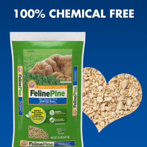 Feline Pine 100% Natural Pine Original Non-Clumping Cat Litter Perspective: back