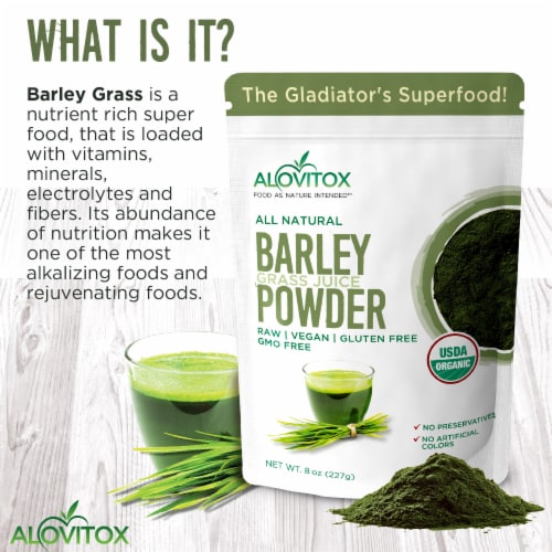 Certified Organic Barley Grass Juice Powder 8 Oz, Antioxidant and Immune  Boosting, Non-GMO, Each - King Soopers