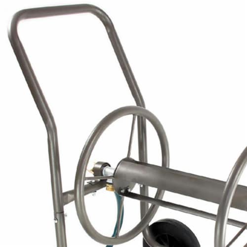 Liberty Garden 890 4 Wheel 200 Foot Lightweight Steel Frame Water Hose Reel Cart Perspective: back