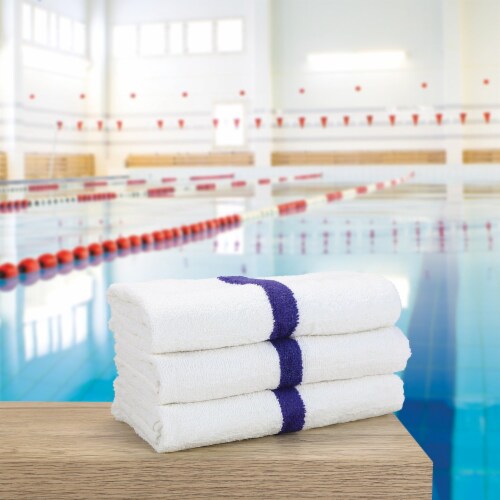 Power Gym Bath Towel 22x44 Blue 6 Pack 22x44 Dillons Food Stores