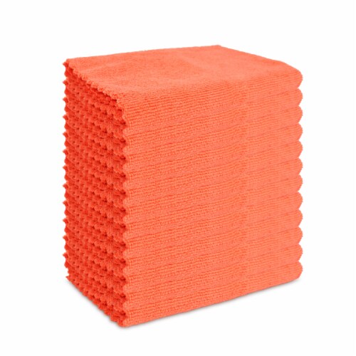 Smart Edge Microfiber Cleaning Cloth 16x16 Orange (12/Pack) Perspective: back