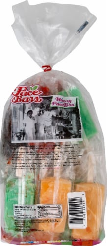 Pace Bars Fruit Flavored Variety Ice Pops Perspective: back