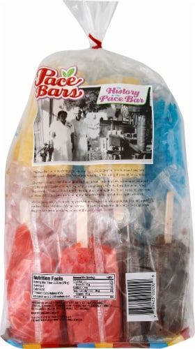 Pace Bars Fruit Flavored Variety Ice Pops Perspective: back