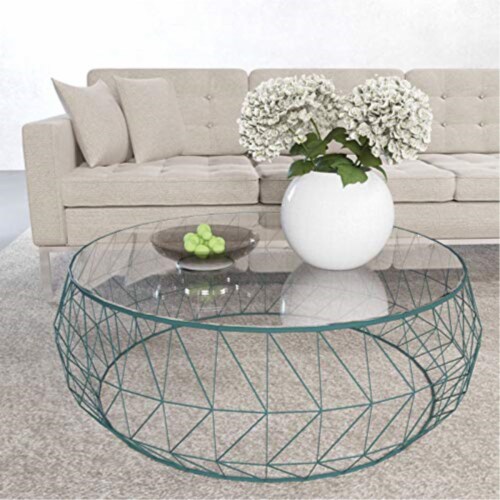 Round glass top table best sale with metal base