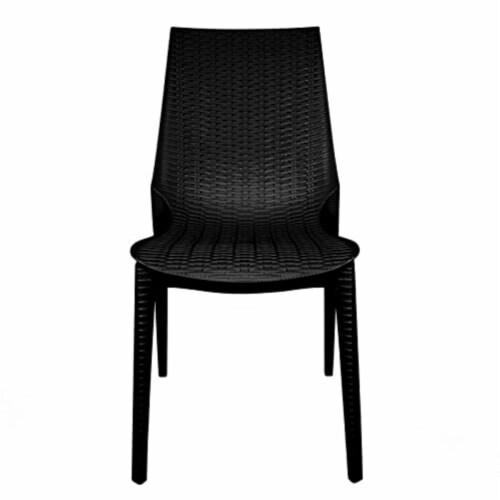 LeisureMod Kent Outdoor Dining Chair, Set of 4 Perspective: back