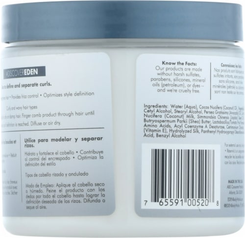 Eden™ Coconut Shea All Natural Curl Defining Creme Perspective: back