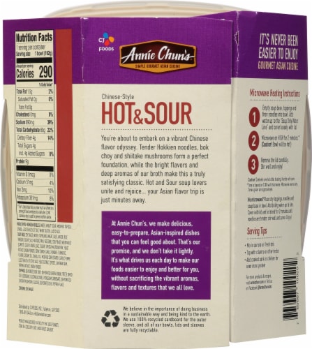 Annie Chun's® Hot & Sour Noodle Soup Bowl Perspective: back