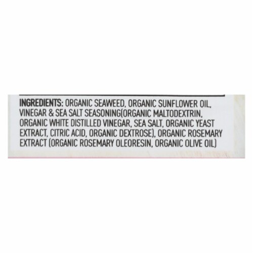 Annie Chun's Seaweed Snack - Sea Salt and Vinegar - Case of 12 - .35 oz. Perspective: back