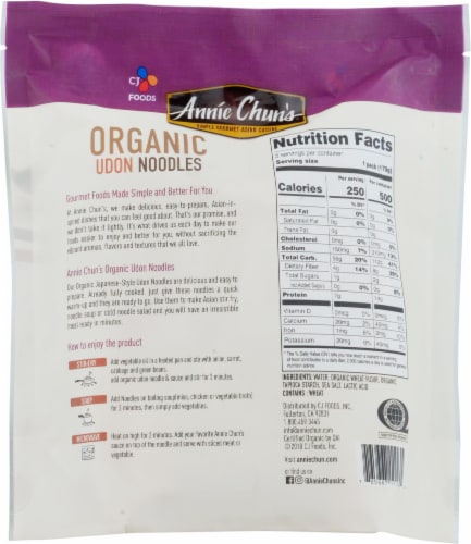 Annie Chun's® Organic Vegan Udon Noodles Perspective: back