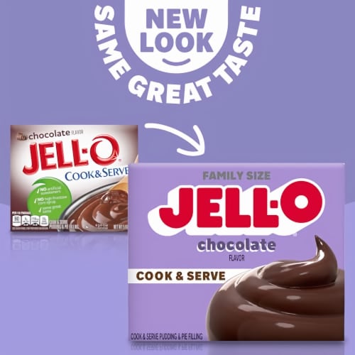 Jell-O Cook & Serve Chocolate Pudding 5 oz (Pack of 36) Perspective: back