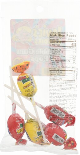Janie's Candies Bubble Gum Pops Candy Perspective: back
