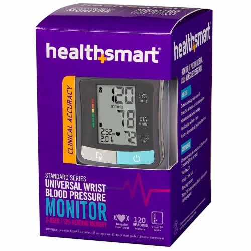 MABIS One Size Fits Most Cuff Wrist Home Automatic Digital Blood Pressure Monitor Perspective: back
