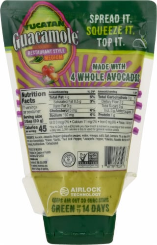 Yucatan Guacamole® Restaurant Style Squeeze Perspective: back