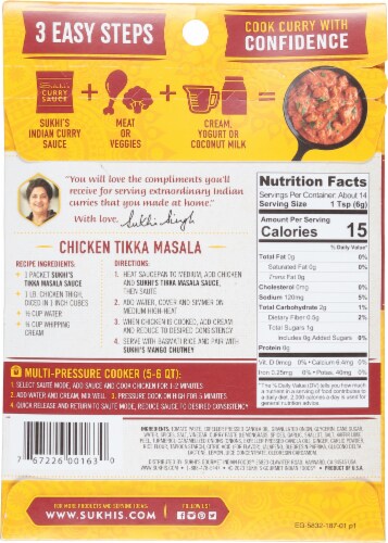 Sukhi's® Tikka Masala Curry Sauce Perspective: back
