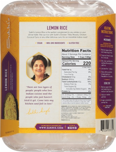 Sukhi's® Lemon Rice Perspective: back