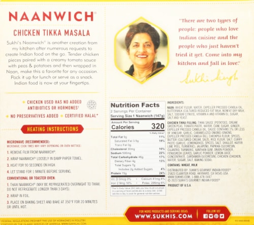 Sukhi's Chicken Tikka Masala Naanwich Perspective: back