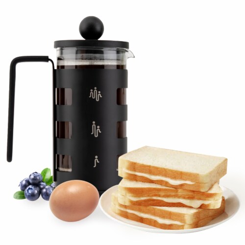 Stainless Steel 4-Cup French Press Coffee Maker with 4 Level Filtration System Perspective: back