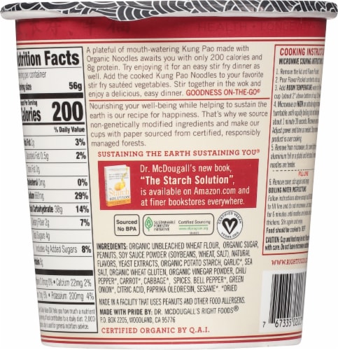 Dr. McDougall's Spicy Kung Pao Asian Noodles Perspective: back
