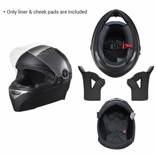 AHR Replacement Top Liner and Cheek Pads Kit for Run-F Size M Perspective: back