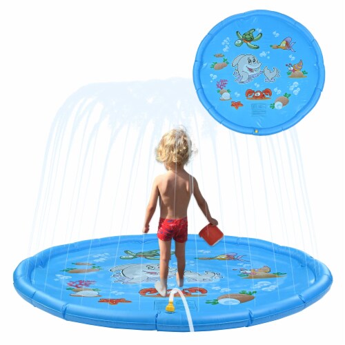 Yescom Splash Pad Water Sprinkler Play Mat Inflatable Wading Pool for Kids Toddlers 67 Perspective: back