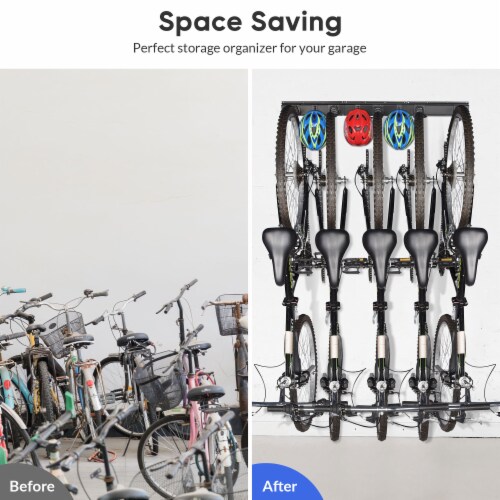 Bike Rack Storage Hanger 5 Bicycles Wall Mount Holder 3 Rails 8 Hooks Garage,  3PC-06 - Fry's Food Stores