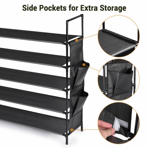 Yescom 2 Pack 5 Tier Metal Shoe Rack 50 Pair Storage Stackable Organizer  Entryway Dorm, 1 - Fry's Food Stores