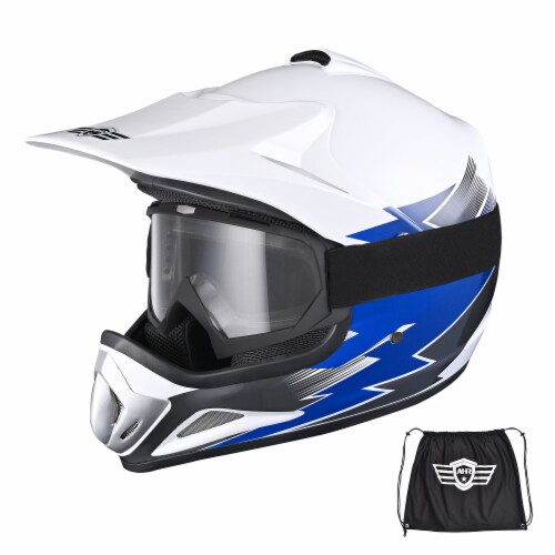 AHR H VEN12 Youth DOT Motocross Helmet and Goggles Set Clear Lens