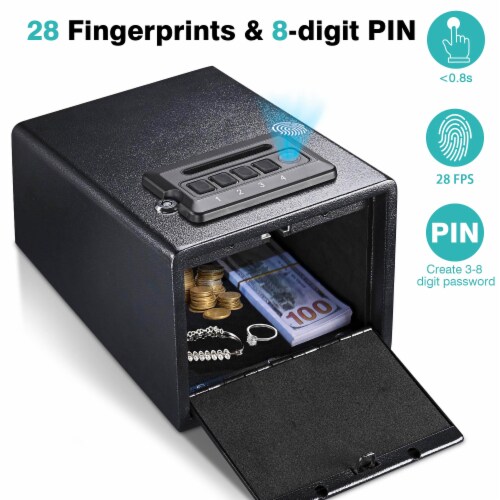 Handgun Safe for Pistol Security Biometric Fingerprint Keypad