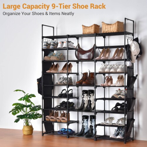 9 Tiers 42 Pairs Shoe Rack Shelf Large Storage Organizer Space