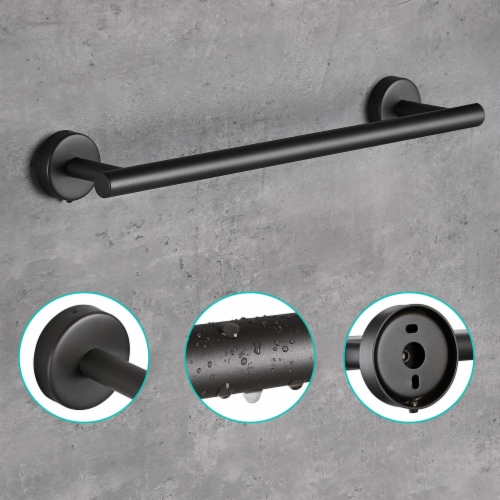 Aquaterior 5-Piece Bathroom Hardware Set Wall Mount 15 Towel Bar Toilet Paper Holder Hook Perspective: back