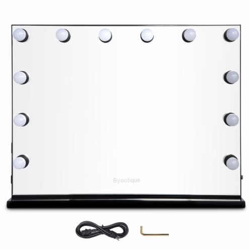 Byootique 33 x24 Hollywood Lighted Vanity Makeup Mirror 12