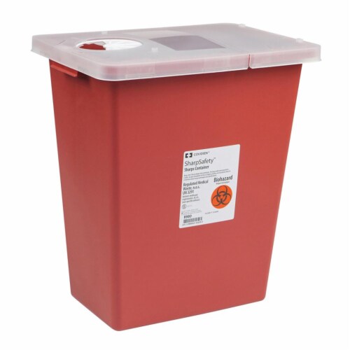 SharpSafety Sharps Container 8 gal. Vertical Entry Perspective: back