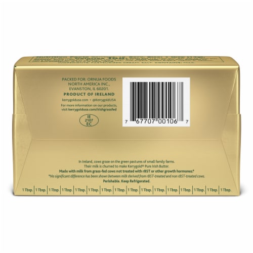 Kerrygold Grass-Fed Pure Irish Salted Butter Foil, 8oz Perspective: back