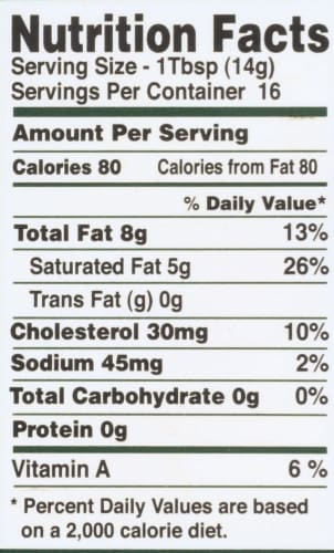 Kerrygold Reduced Fat Irish Butter Perspective: back