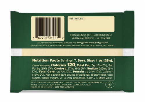 Kerrygold® Grader's Select Sharp Irish Cheddar Cheese Perspective: back