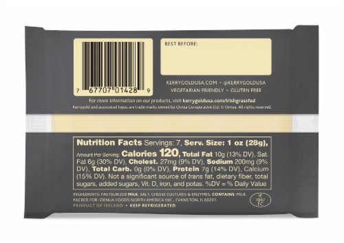 Kerrygold® Grader's Select Vintage Irish Cheddar Cheese Perspective: back