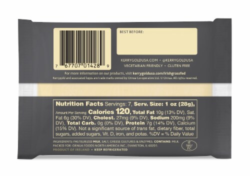 Kerrygold® Grader's Select Vintage Irish Cheddar Cheese Perspective: back