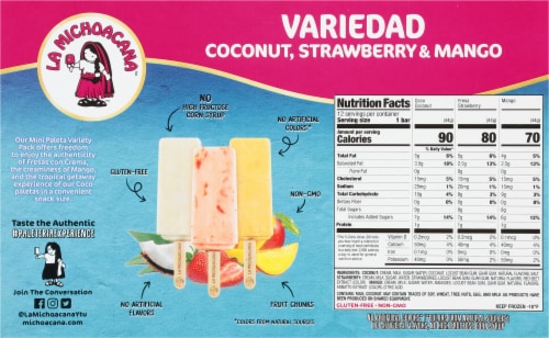 La Michoacana™ Variety Mini Ice Cream Bars Perspective: back