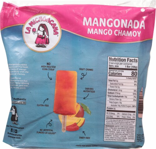 La Michoacana Mango Fruit Bars Perspective: back