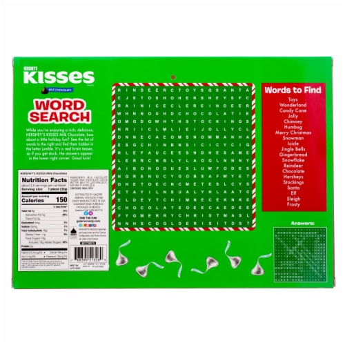 HERSHEY NORTH POLE HORIZONTAL ADVENT CALENDAR WITH KISSES Perspective: back