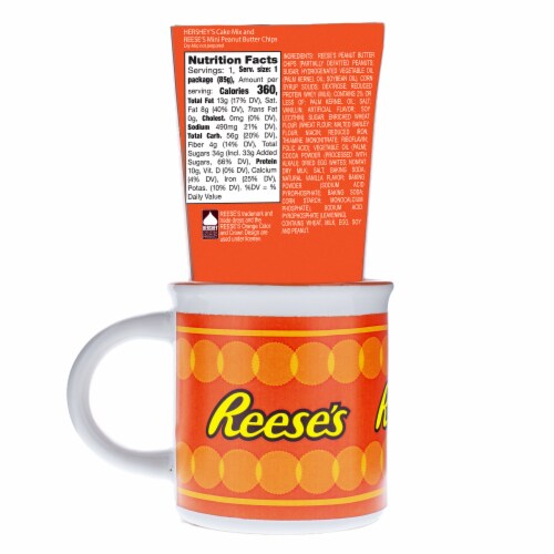 REESE'S MINUTE MUG CAKE MIX WITH 10 OZ CERAMIC MUG Perspective: back