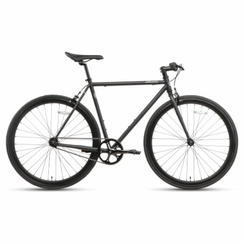 AVASTA 700C 47 In Single Speed Loop Fixed Gear Urban Commuter Fixie Bike, Black Perspective: back