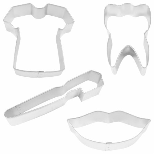 R&M International 9 Piece Dental and Nurse Cookie Cutter Set Perspective: back