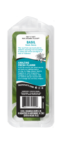 That's Tasty Organic Basil Perspective: back