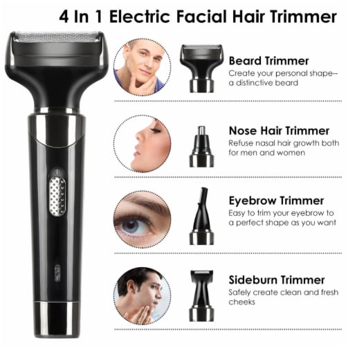 4 In 1 Rechargeable Hair Beard Eyebrow Ear Nose Sideburn Trimmer Clipper Painless, 1 unit - Kroger